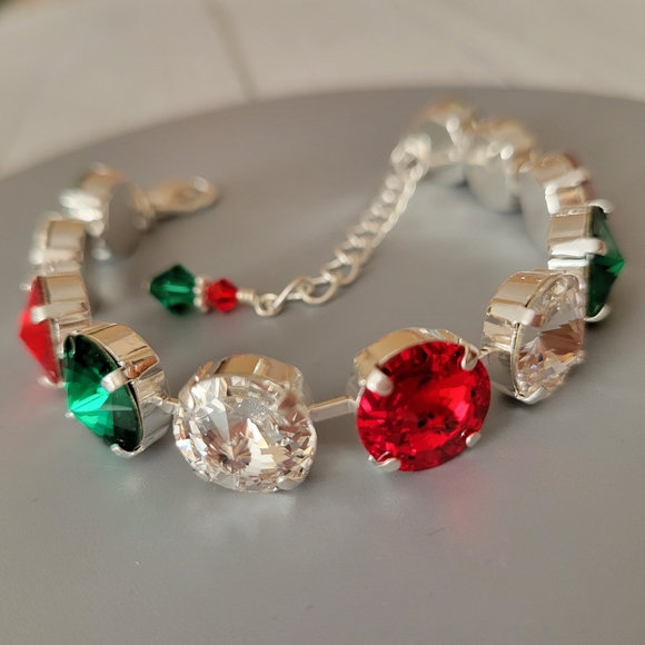 Austrian Crystal Bracelet in Shiny Silver - Picture 2 of 6